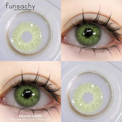 YICKYUE  -  1Pair Color Contact Lenses for Eyes Korean Natural Green Lenses Big Eyes Pupils Cosmetic Contact Lenses Free Shipping