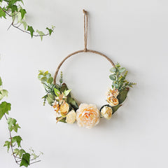 Artificial Flowers Wreath Wall Hanging For Wedding Home Decor Christmas Decorations 2022 Door Wreaths And Garlands Nursery Gift