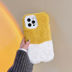 Plush warm phone case ins jane silicone cover for iphone 13 mini 11 12 pro max x xr xsmax 7 8 plus cute soft cover capa