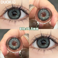 YICKYUE  -  1Pair Color Contact Lenses New Product Lan Cat Sclera Blue Green Lenses Degree Prescription -0.00 to -8.00 Beauty Pupils