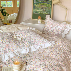 YICKYUE  -  Pastel Daisy Bedding Set - Blue