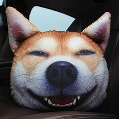 3D k-wow simulation funny pillow boys funny 2 ha pillow creative plush dog Husky Japanese Akita nap pillow