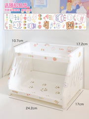 W&G Kawaii Desk Organizer Cat Paw Ins Desktop Storage Rack Double Cosmetic Display Rack Stationery Storage Rack Table Organizer