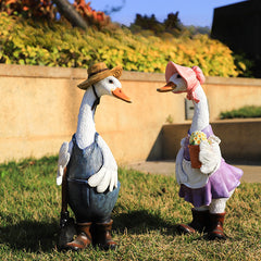 YICKYUE  -  Creative Resin Crafts for Courtyard Garden Decoration Ornaments Home Foyer Living Room Desktop Decoration Ornaments Duck Gifts