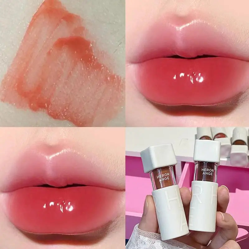 YICKYUE  -  6 Colors Mirror Water Lip Glaze Waterproof Moisturize Sexy Red Lip Tint Lipstick Makeup Lasting Non-stick Cup Lip Gloss Cosmetic