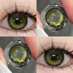 Brown Contact Lenses with Prescription 2pcs Colorful Korean Fashion Lenses Yearly Makeup Contact Lens Beauty Pupils