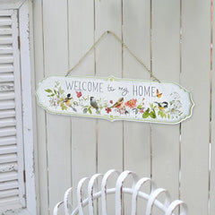 Yickyue Welcome Sign Home Front Door 3D Embossed Rectangular Metal Sign Hanging Sign, Portico, Outdoor Home Decoration