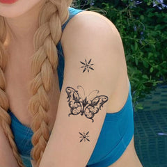 YICKYUE  -  6pcs New Love Key Inspirational Personalized Pattern Semi Permanent Tattoo Stickers for Women Waterproof Tattoo Stickers