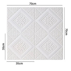 YICKYUE  5pcs 3D Foam Stickers Self-adhesive Wall Stickers Ceiling Panel Waterproof Wallpaper Home Kid Room Office Decoration Soft Panel
