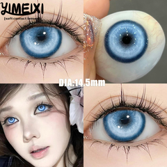YICKYUE  -  2Piece Color Contact Lenses Blue Pink Purple Beautiful Pupil Halloween Cosplay Soft Lenses Diopters Myopia Degree 0~-8.0