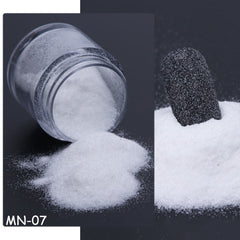 1Box Nail Glitter Sugar Powder Balck White Dip Powder Candy Sand Nail Pigment Winter Design Rub Dust Manicure Tools GLMN01-08
