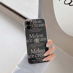 Ice cream silicone letter phone case for iphone 7 xs max xr 8 plus x 12 mini 11 pro max shockproof capa shell conque funny cover