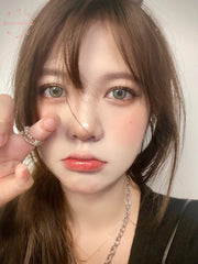 YICKYUE  NANA green contact lens dark unique Coloured Contact Lenses for Eyes Cosmetic big pupil Degree 2pcs/pair prescription