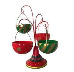1Pc Christmas Tree Dessert Table Fruit Plate Double Layer Cake Stand Holiday Party Candy Plate Snack Tray Xmas Snack Rack Holder