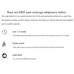 YICKYUE  -  Premium Semi-Permanent Tattoos for Men Women,Dark Blue Butterfly Temporary Tattoo Lifelike Waterproof and Long-Lasting 1-2 Weeks