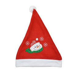 New Year Santa Claus Christmas Hat Embroidery Cotton Children Adult Christmas Hat Merry Christmas Festival Supplies Decoration