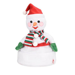 Cute Christmas Hat Glowing Hat Singing Dancing Cap Funny Doll Toy Cartoon Kawaii Plush Hat Toys Gift For Adult Kids Luminous Hat