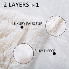 Bubble Kiss Faux Fur Winter Throw Blanket Cozy Plush Fluffy Blanket Furry Fuzzy Warm Cute Shaggy Blanket for Fall Bed Pet