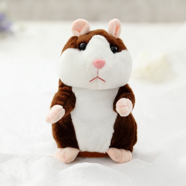 Dropshipping 15 Cm Kids Sweet Talking Hamster Speak Sound Recording Repeat Plush Kawaii Hamster Animal Toys Christmas Gift