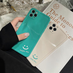 New Material smiley phone case happy nice day cover for iphone 11 12 pro max mini 7 xs max x xr 8 plus silicone capa shell funda