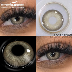 YICKYUE  -  1Pair Fashion Color Contact Lenses for Eyes Blue Lenses Green Eye Lens Gray Pupils Brown Contacts Yearly Color Eye Lens