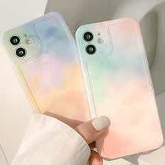Ins rainbow cloud soft silicone phone case for iphone 7 8 plus xs max xr x 11 12 pro max mini cases cute cover capa shell funda