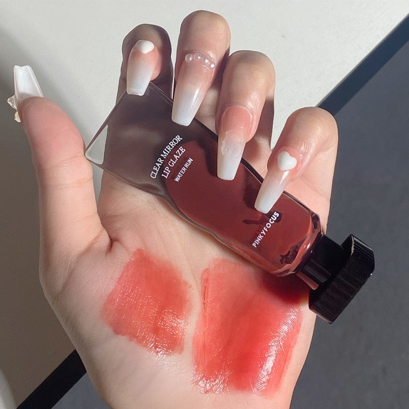 6 Colors  Mirror Water Lip Gloss Waterproof Long Lasting Non-stick  Cup Liquid Lipstick Sexy Red Lip Tint Beauty Cosmetic Makeup