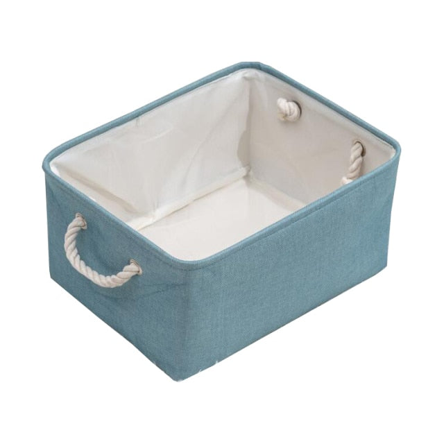 New Folding Storage Basket Foldable Linen Storage Box Bins Fabric Organizer Organize Office Bedroom Closet Toys Laundry Basket