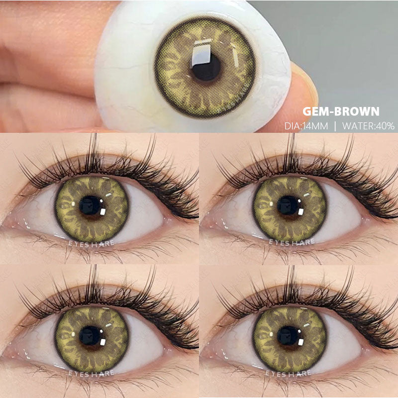 YICKYUE  -  1 Pair Colorcon Korean Lenses Color Contact Lenses for Eyes Purple Lenses Blue Eye Lenses Brown Lenses Yearly Contacts