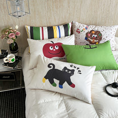 YICKYUE  -  100% Cotton 48 * 74cm Pillowcase Cartoon Digital Printed Dog Cat Cute Girl Kid Children Princess Pillowcases Home Decoration