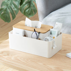 Wood Tissue Box Multifunction Storage Box Desktop Organizer for TV Remote Control Phone Holder Cosmetic Container Napkin Holder