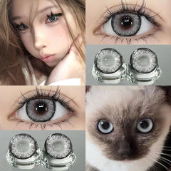 YICKYUE    Graded 1pair Color Contact Lenses Diamond Series Softlens 14.4mm