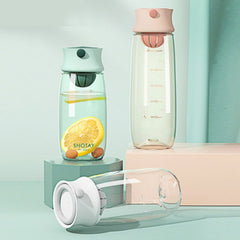 460ml Transparent Water Bottles BPA Free Creative plastic Juice Drinking Bottle With Portable Rope Travel Tea Cup