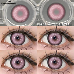 YICKYUE  1 Pair Halloween Contact Lenses Cosplay Color Contact Lenses for Eyes Anime Red Lenses Pink Lenses Gray Pupils Lens