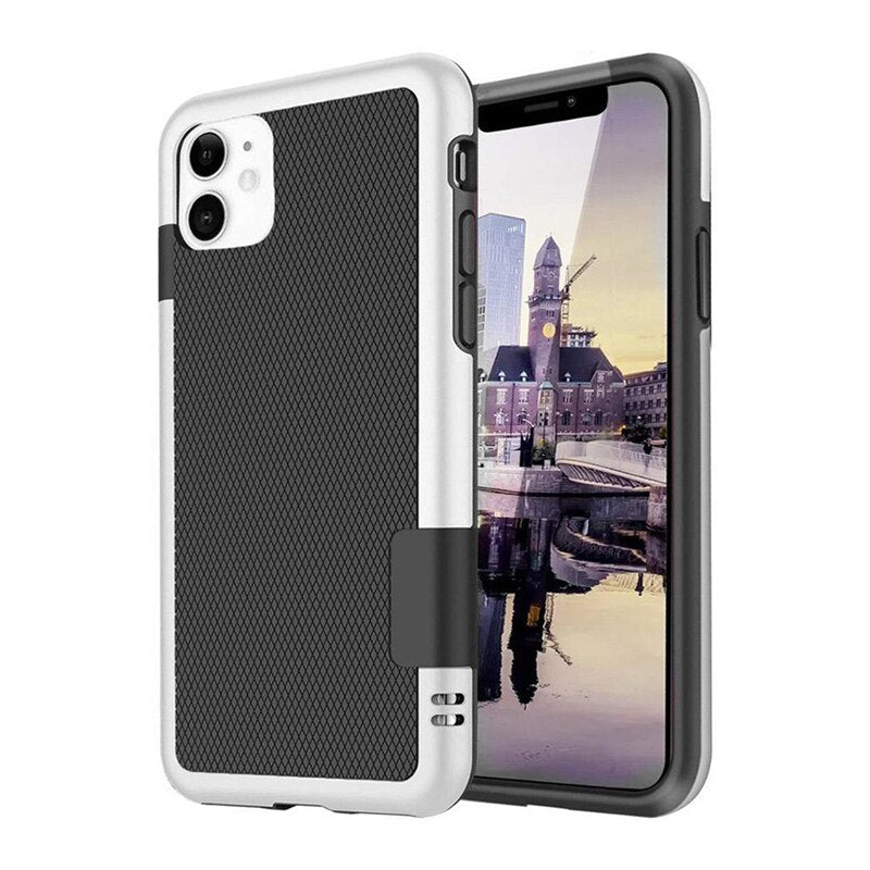Luxury Contrast Color Ribbed Antiskid Phone Case For iPhone 11 12 Pro Max Mini X Xs XR 7 8 Plus SE 2 Silicone Shockproof Cover