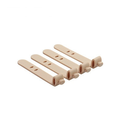 4Pcs Universal Line Storage Clip Desk Organizer Winder Portable Earphone Data Cable Storage Buckle Organizer