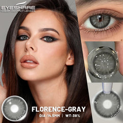 YICKYUE  1 Pair New Natural Color Contact Lenses Brown Lenses Beauty Fashion Gray Pupils Lens Blue Lenses with High Quality Lens