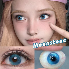 YICKYUE  2pcs 1pair Cyber Series Halloween Colored Contact Lenses for Makeup Eyes Big Pupils Red Contact Lenses Brown Lens Myopia