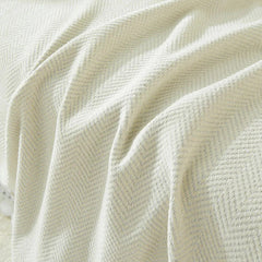 Herringbone Chenille Solid Sofa Towel Thickened Fur Ball Edge Sofa Cover for Four Seasons Cozy Skin-Friendly Blanket for Office