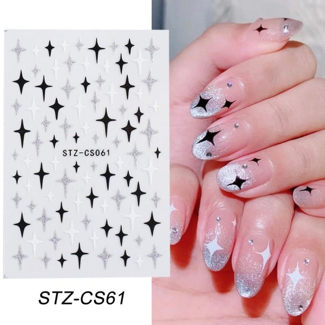 3D Metallic Golden Marble Line Nail Stickers Striping Tape Winter Manicure Charm Nail Design Decor Art Decals Foils GLSTZ-CS067