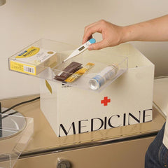 YICKYUE  -  Acrylic Large Capacity Medicine Box Home Portable Simplicity Medicine Storage Box Emergency Medical Handle Box First Aid Kit