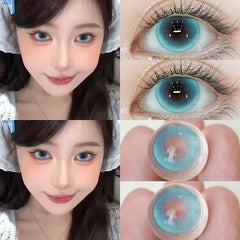 YICKYUE   -  2PCS/Pair Contact Lenses with diopters Natural Lenses Gray Lenses Beauty Pupils Korean Style Fashion cosmetics Lenses New
