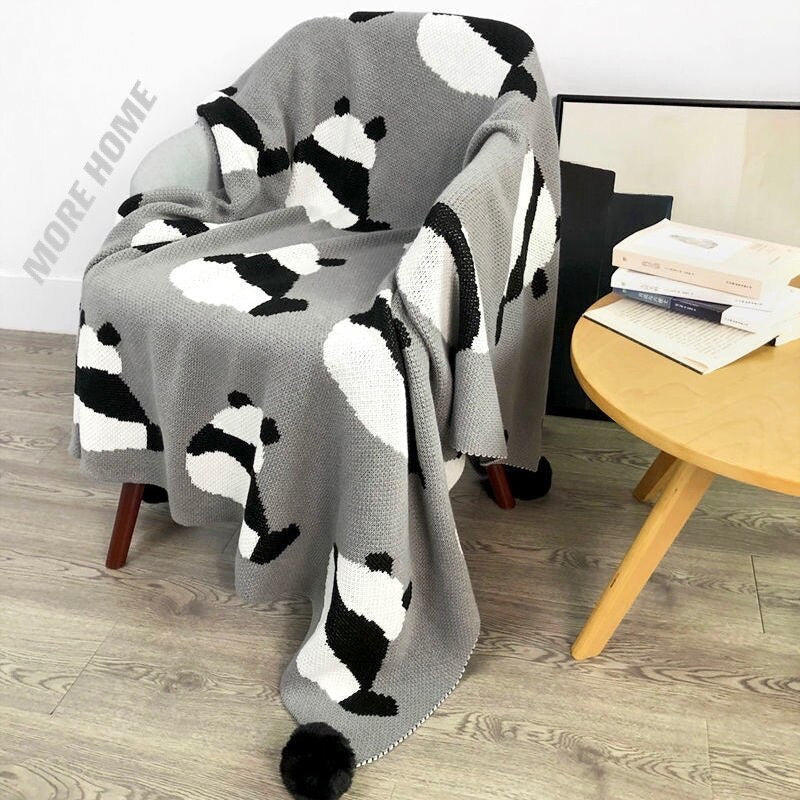 2022NEW Panda Animal PatternHugging Blanket Suitable For Sofas Beds-blankets Soft And Plush Lightweight Soft Children's Bed