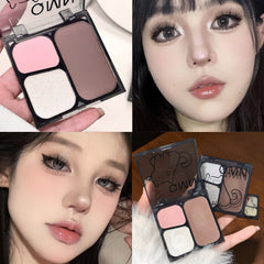 YICKYUE  -  Falling Night Sky Three-color Contouring Palette Natural and Three-dimensional Face Modification All-in-one Palette
