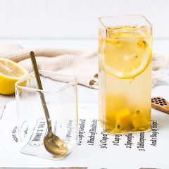 Large square Simple Glass Transparent Cold Drin klarge-capacity  Cup Milk Juice Cup Drink Cup Mousse Cup Water cup Wine glass