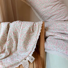 YICKYUE  -  Summer Quilt French Style 2024 New Pure Cotton Double Layer Yarn Soybean Fiber Cool Blanket Air Condition Quilt