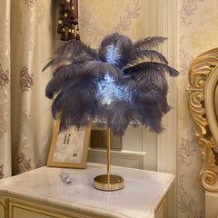 YICKYUE  -  New Touch USB Table Feather Light Suitable for Study Soft Light Bedroom Decoration LED Feather Table Light