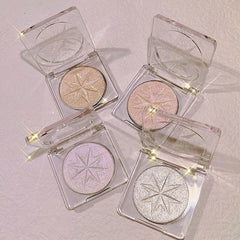 Yickyue 1Pcs Diamond Glitter Eyeshadow Shiny Pearlescent Pink Brown with Flash Eye Shadow Palette Long Lasting Eyes Makeup Cosmetics