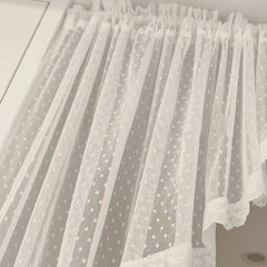 YICKYUE  -  Semi Sheer Curtain Valances Window Topper Sheer Kitchen Tier Swag Privacy Half Window Curtain for Bedroom Living Room Home Decor