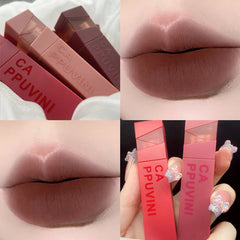 YICKYUE  -  Velvet Matte Cloud Feeling Lip Mud Red Brown Whitening Lipstick High Appearance Colorful Lip Glaze Lasting Waterproof Lip Gloss